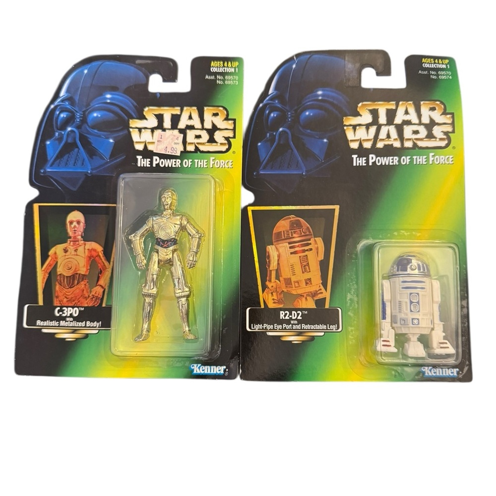 Star Wars Power of the Force C-3P0 and R2-D2 Action Figures Set